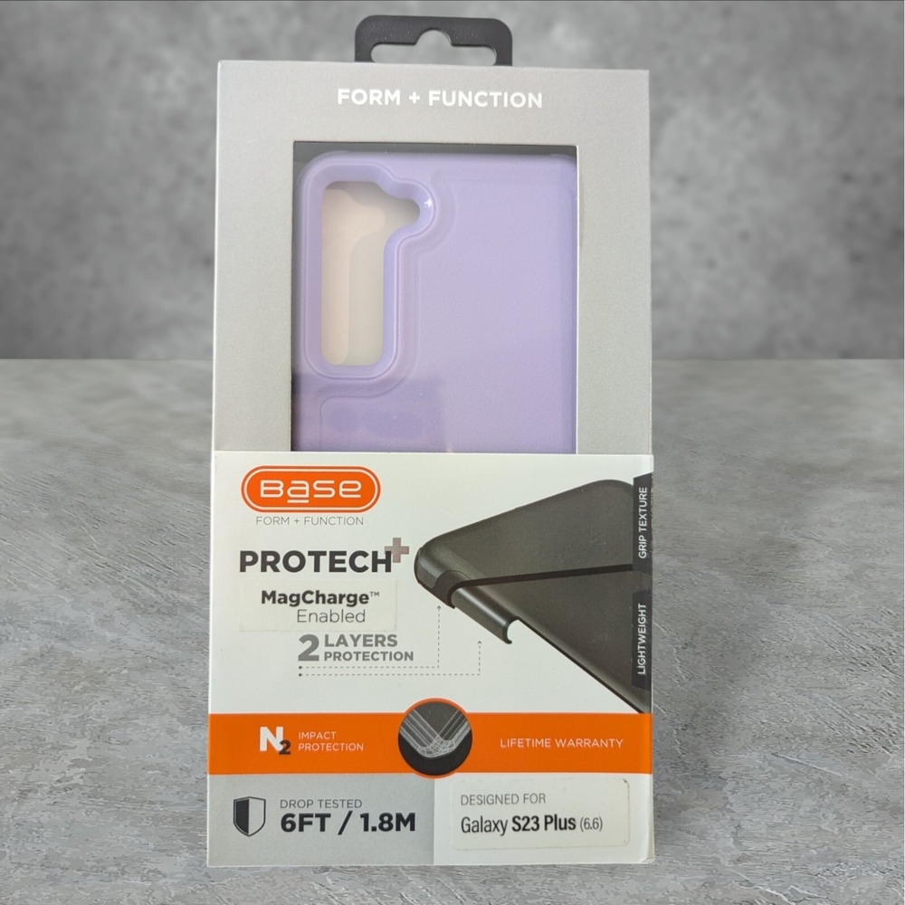 W7. Base Protech+ Case For Samsung Galaxy S23 Plus In Purple W/MagCharge